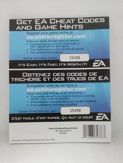 NFL HEAD COACH 09 (COMPLETE IN BOX) (usagé)