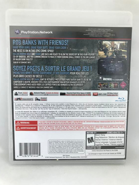 PAYDAY 2 (COMPLETE IN BOX)