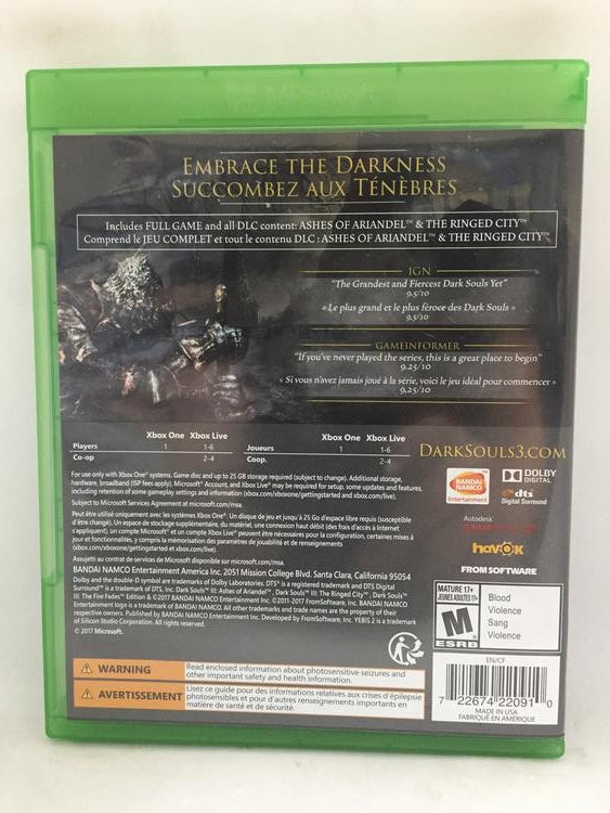 DARK SOULS III THE FIRE FADES (usagé)