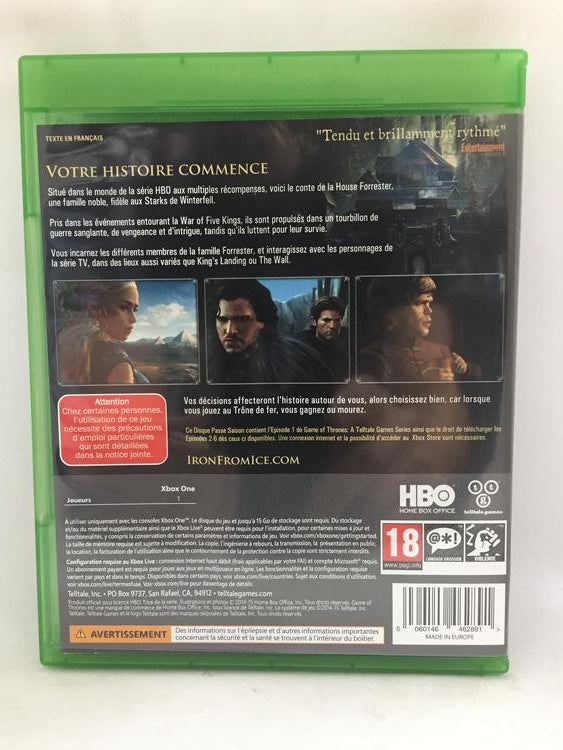 GAME OF THRONES A TELLTALE GAME SERIES PAL EDITION (usagé)