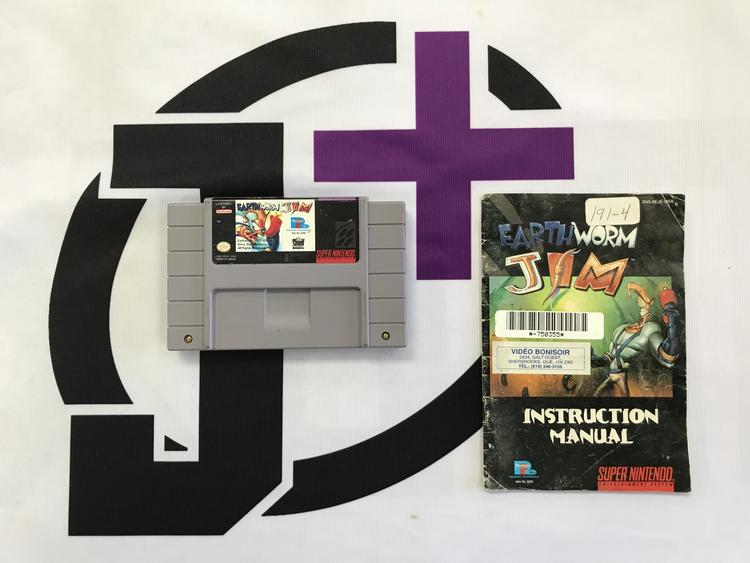EARTHWORM JIM WITH INSTRUCTION BOOKLET ENGLISH (usagé)