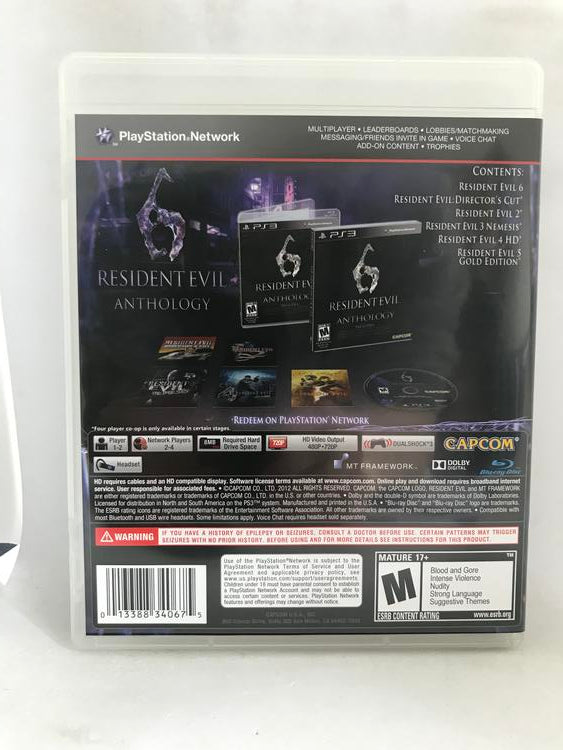 RESIDENT EVIL 6 ANTHOLOGY NO CODE (WITH BOX)