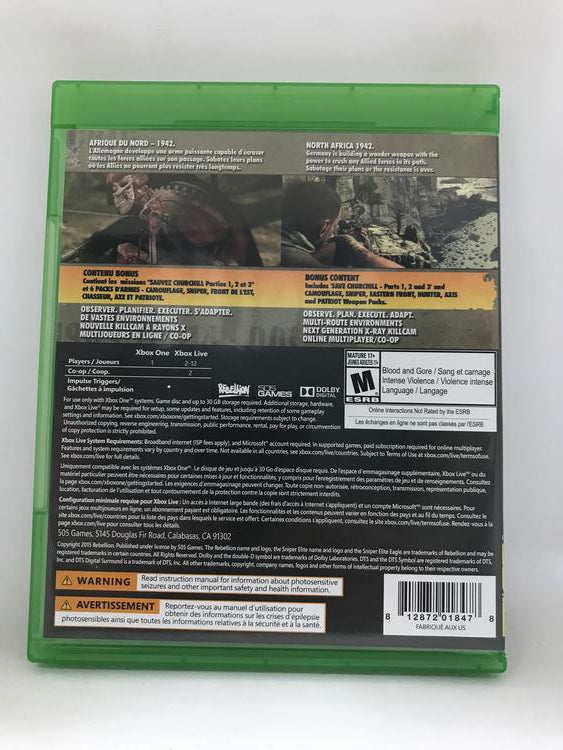SNIPER ELITE III AFRIKA ULTIMATE EDITION (usagé)