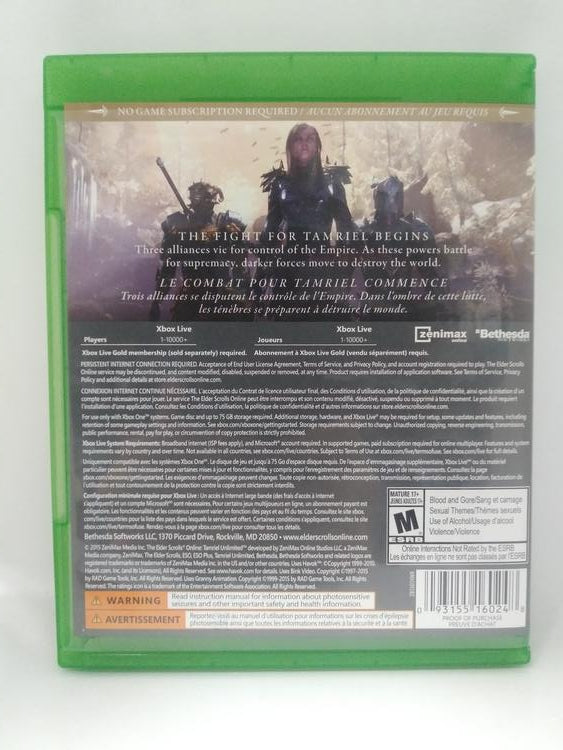 THE ELDER SCROLLS ONLINE TAMRIEL UNLIMITED (usagé)
