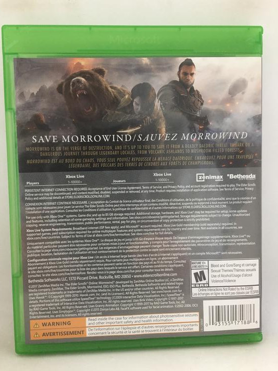 THE ELDER SCROLLS ONLINE MORROWIND (usagé)