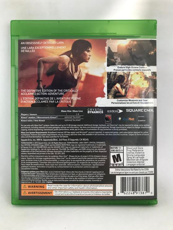 TOMB RAIDER DEFINITIVE EDITION (usagé)