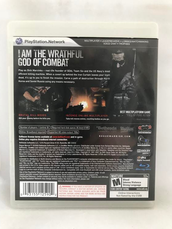ROGUE WARRIOR (COMPLETE IN BOX)
