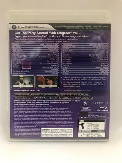 SINGSTAR VOLUME 2 GAME ONLY (COMPLETE IN BOX)