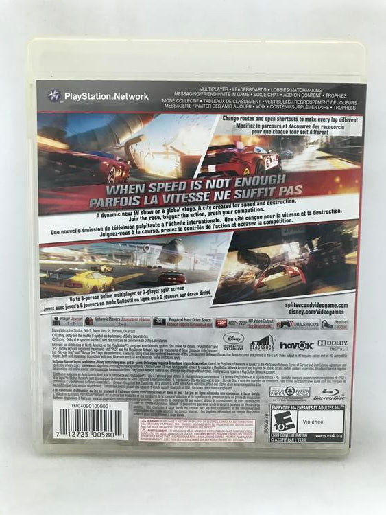 SPLIT SECOND (COMPLETE IN BOX) (usagé)