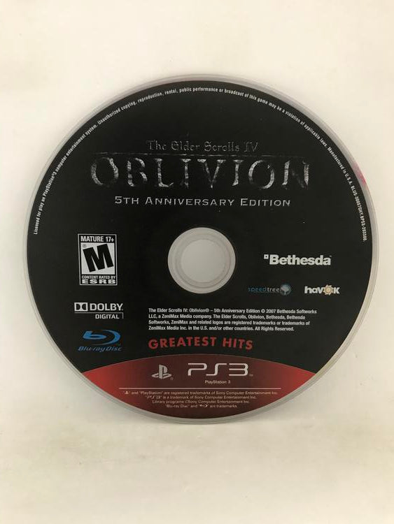 THE ELDER SCROLLS IV OBLIVION 5TH ANNIVERSARY (COMPLETE IN BOX / NO MAP) (usagé)