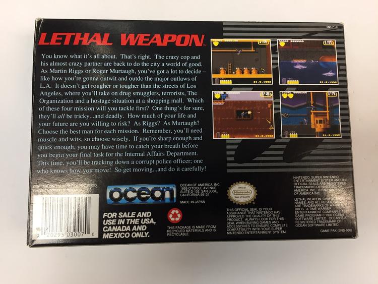 LETHAL WEAPON (COMPLETE IN BOX)