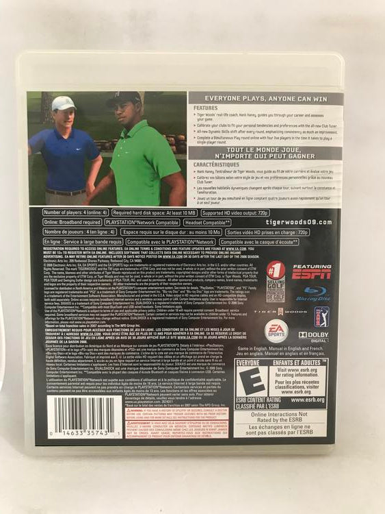 TIGER WOODS PGA TOUR 09 (COMPLETE IN BOX)