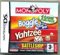 MONOPOLY BOGGLE YAHTZEE BATTLESHIP (usagé)