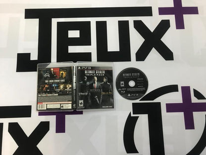 ULTIMATE STEALTH TRIPLE PACK HITMAN ABSOLUTION DEUS EX HUMAN REVOLUTION THIEF (WITH BOX) (usagé)
