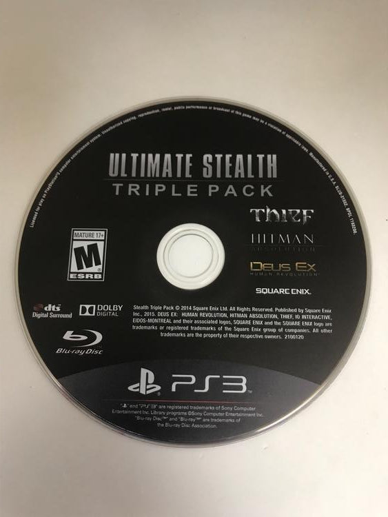 ULTIMATE STEALTH TRIPLE PACK HITMAN ABSOLUTION DEUS EX HUMAN REVOLUTION THIEF (WITH BOX)