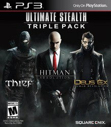ULTIMATE STEALTH TRIPLE PACK HITMAN ABSOLUTION DEUS EX HUMAN REVOLUTION THIEF (WITH BOX)