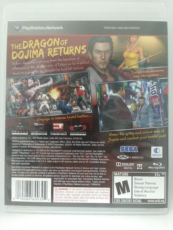 YAKUZA 3 (COMPLETE IN BOX)