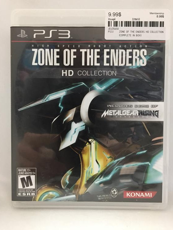 ZONE OF THE ENDERS HD COLLECTION (COMPLETE IN BOX)
