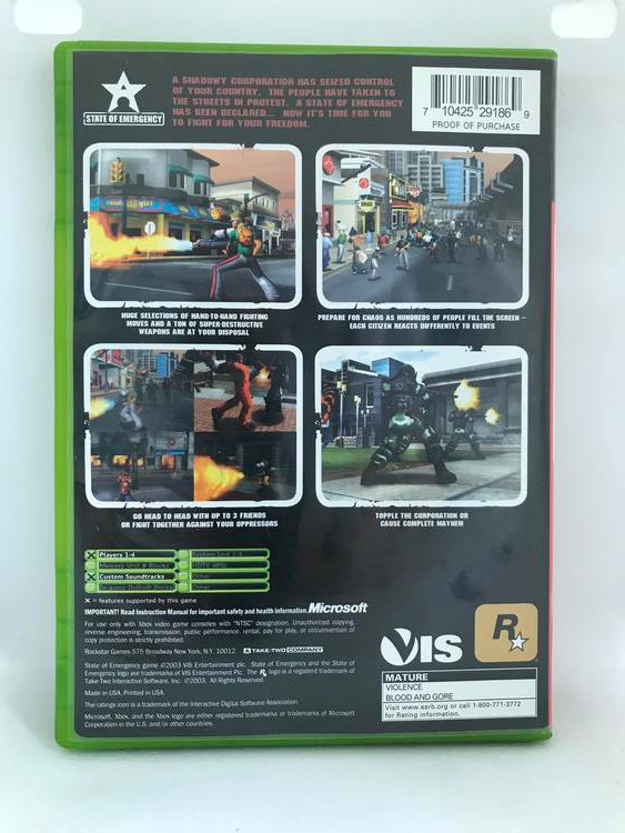 STATE OF EMERGENCY (COMPLETE IN BOX)