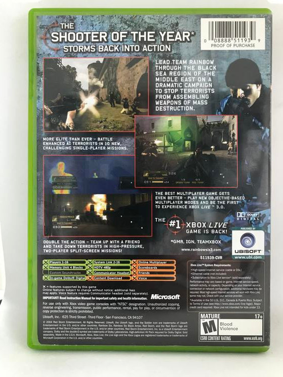 TOM CLANCY'S RAINBOW SIX 3 BLACK ARROW (COMPLETE IN BOX)