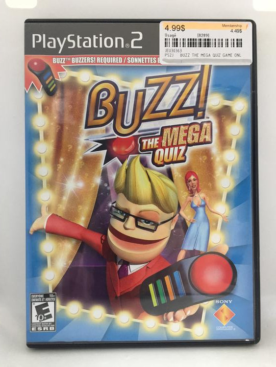 BUZZ THE MEGA QUIZ GAME ONLY (COMPLETE IN BOX)