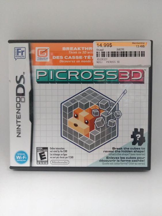 PICROSS 3D (COMPLETE IN BOX) (usagé)