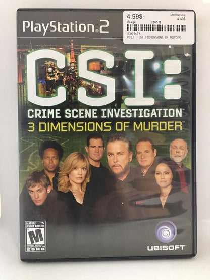 CSI 3 DIMENSIONS OF MURDER (COMPLETE IN BOX) (usagé)