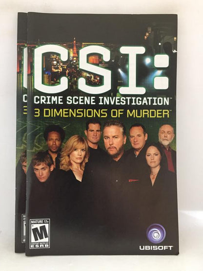 CSI 3 DIMENSIONS OF MURDER (COMPLETE IN BOX) (usagé)