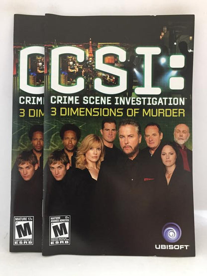 CSI 3 DIMENSIONS OF MURDER (COMPLETE IN BOX) (usagé)