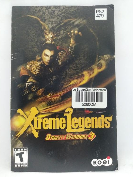 DYNASTY WARRIORS 3 XTREME LEGENDS (COMPLETE IN BOX) (used)