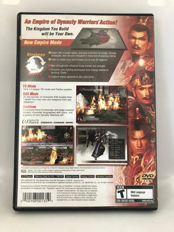 DYNASTY WARRIORS 4 EMPIRES (COMPLETE IN BOX) (used)