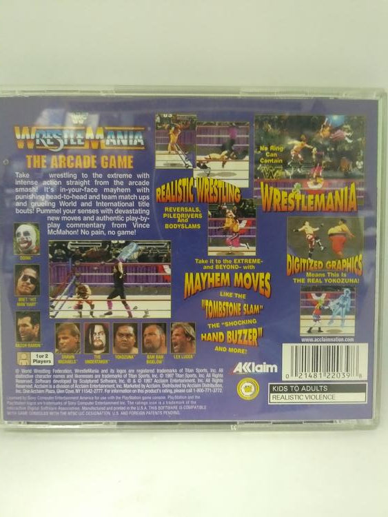 WWF WRESTLEMANIA THE ARCADE GAME GREATEST HITS (COMPLETE IN BOX)