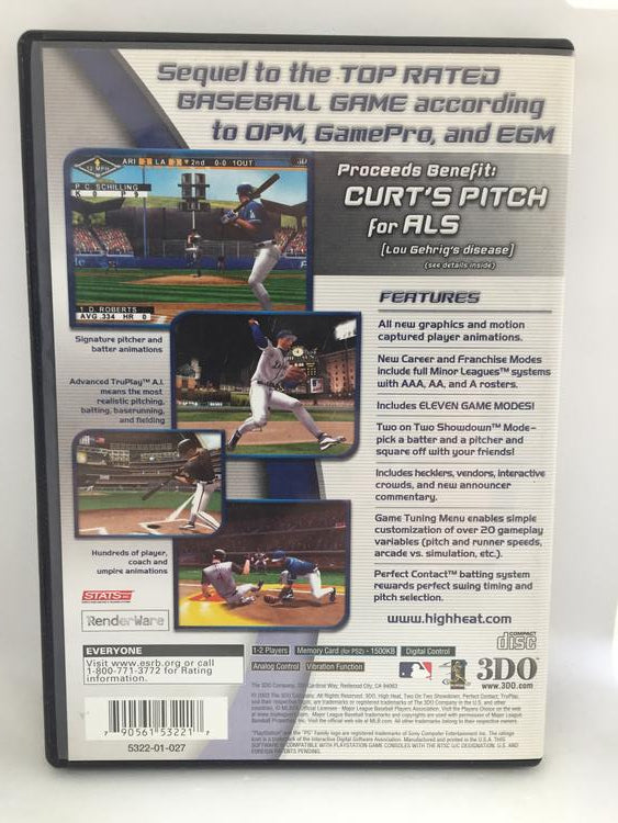 HIGH HEAT MAJOR LEAGUE BASEBALL 2004 (COMPLETE IN BOX)