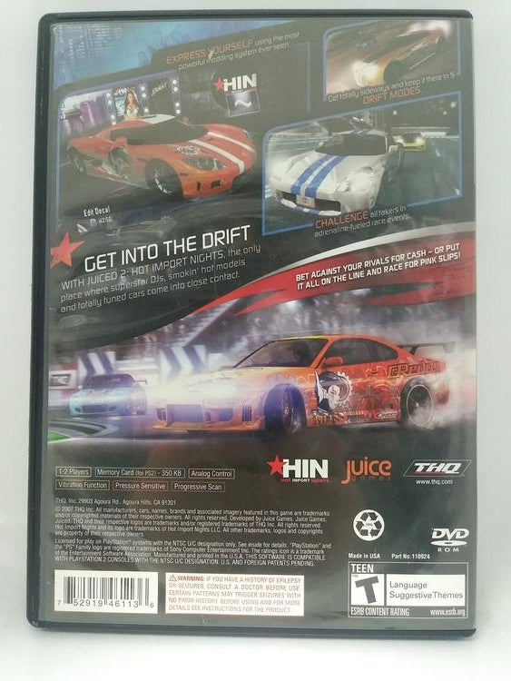 JUICED 2 HOT IMPORT NIGHTS (COMPLETE IN BOX)