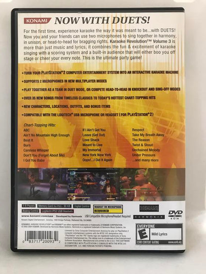 KARAOKE REVOLUTION VOLUME 3 (COMPLETE IN BOX)