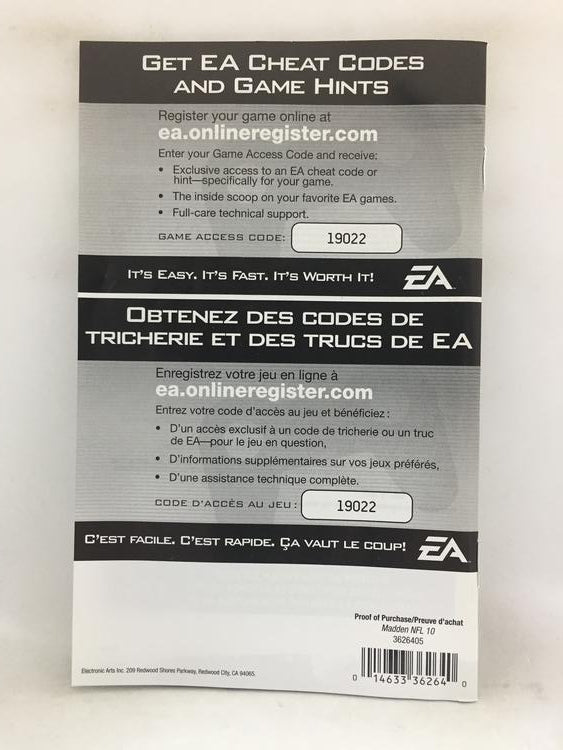 MADDEN NFL 10 (COMPLETE IN BOX)