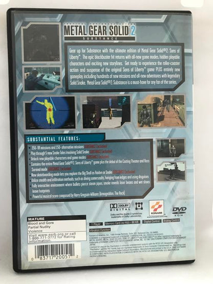 METAL GEAR SOLID 2 SUBSTANCE (COMPLETE IN BOX) (usagé)