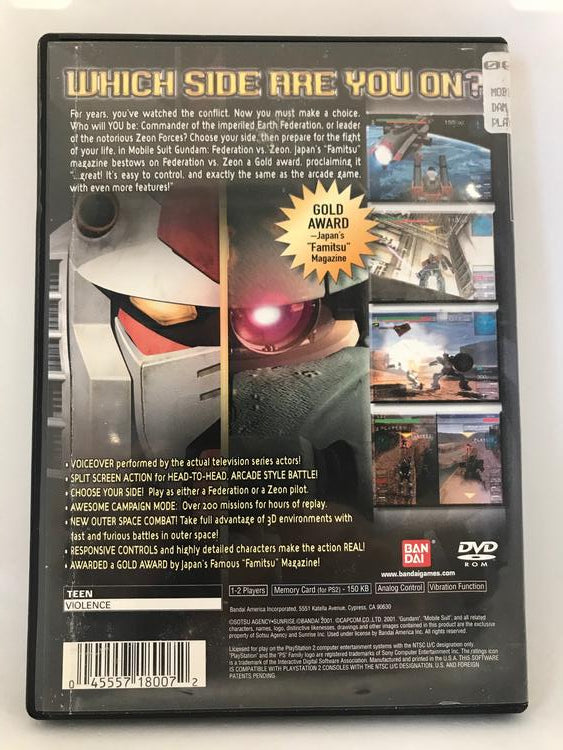 MOBILE SUIT GUNDAM FEDERATION VS. ZEON (COMPLETE IN BOX) (usagé)