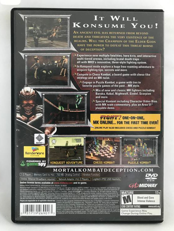 MORTAL KOMBAT DECEPTION (WITH BOX) (usagé)
