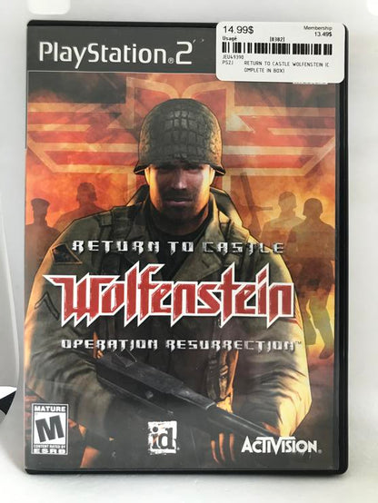 RETURN TO CASTLE WOLFENSTEIN (COMPLETE IN BOX) (usagé)