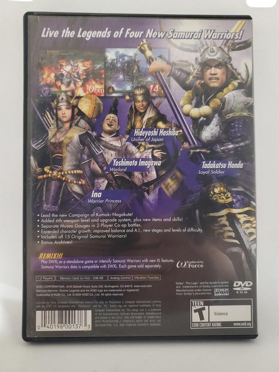 SAMURAI WARRIORS XTREME LEGENDS (COMPLETE IN BOX)