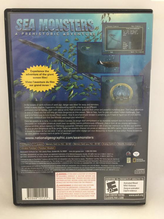 SEA MONSTERS A PREHISTORIC ADVENTURE (WITH BOX) (usagé)