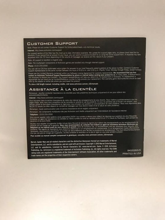 SPIDER-MAN SHATTERED DIMENSIONS (COMPLETE IN BOX) (usagé)