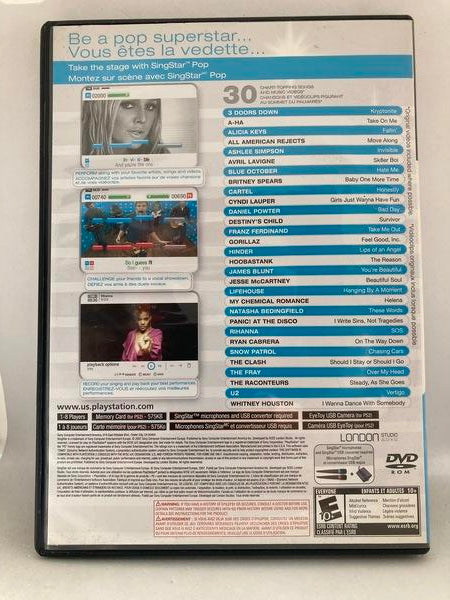 SINGSTAR POP GAME ONLY (COMPLETE IN BOX) 