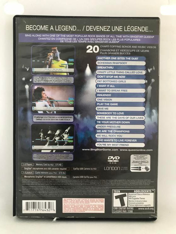 SINGSTAR QUEEN GAME ONLY (COMPLETE IN BOX) (usagé)