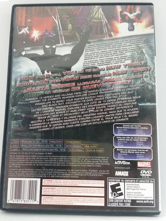 SPIDER-MAN WEB OF SHADOWS (COMPLETE IN BOX) (usagé)