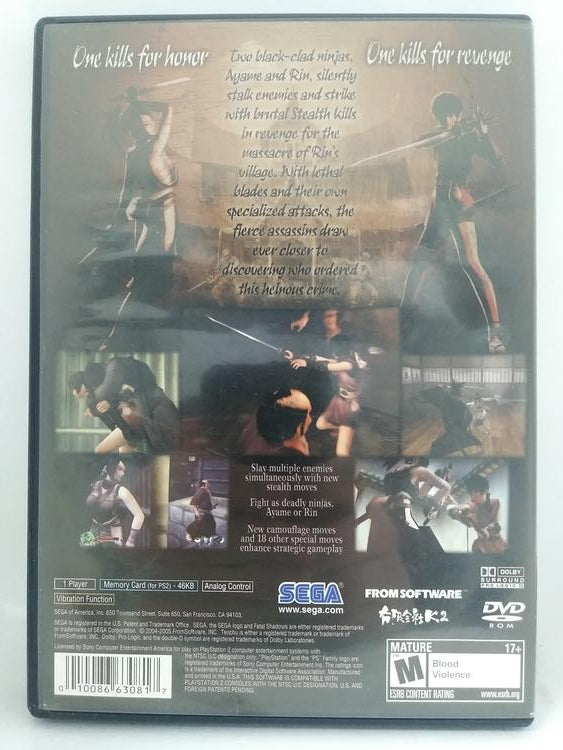 TENCHU FATAL SHADOWS (COMPLETE IN BOX)