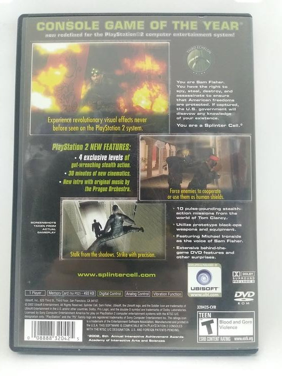 TOM CLANCY'S SPLINTER CELL GREATEST HITS (COMPLETE IN BOX)