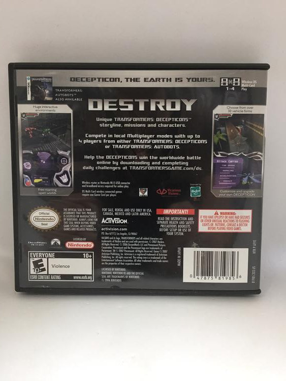 TRANSFORMERS DECEPTICONS (COMPLETE IN BOX) (usagé)