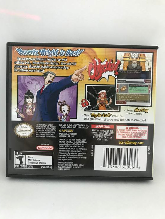 PHOENIX WRIGHT ACE ATTORNEY JUSTICE FOR ALL (COMPLETE IN BOX)